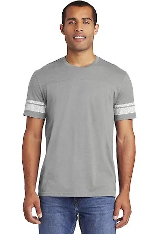 District Clothing DT376 District Game Tee Hthd Nickel/Wh front view