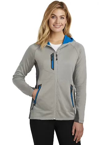 Eddie Bauer EB245   Ladies Sport Hooded Full-Zip F Gy Cld/GS/ExBl front view