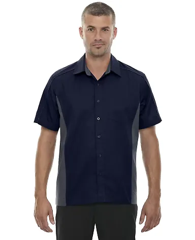 North End 87042T Men's Tall Fuse Colorblock Twill  CLASC NAVY/ CRBN front view