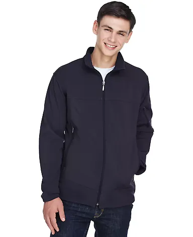North End 88099 Men's Three-Layer Fleece Bonded Pe MIDNIGHT NAVY front view