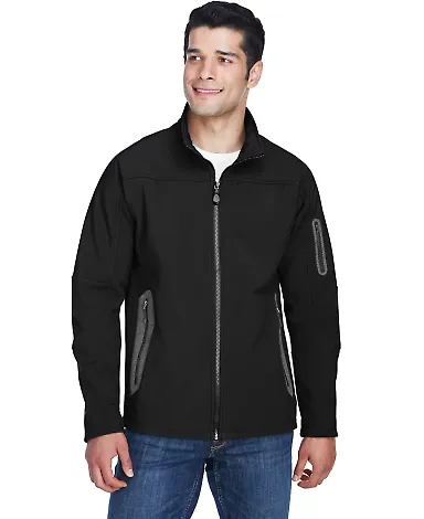 North End 88138 Men's Three-Layer Fleece Bonded So BLACK front view