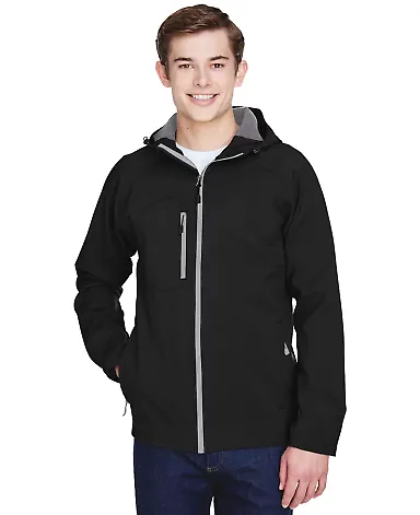 North End 88166 Men's Prospect Two-Layer Fleece Bo BLACK front view