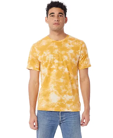 AA1070 Alternative Apparel Basic T-shirt in Gold tie dye front view