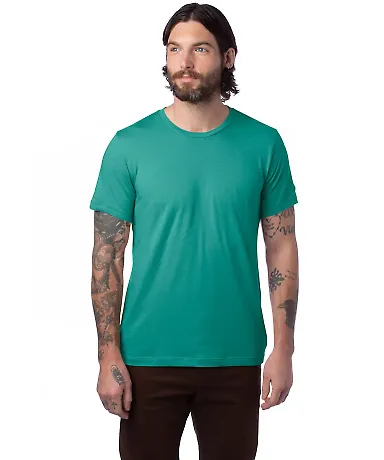 AA1070 Alternative Apparel Basic T-shirt in Aqua tonic front view
