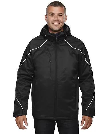 North End 88196T Men's Tall Angle 3-in-1 Jacket wi in Black front view