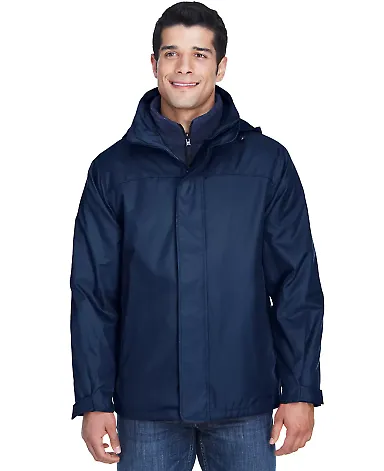 North End 88130 Adult 3-in-1 Jacket MIDNIGHT NAVY front view