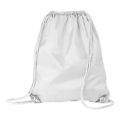 8882 Liberty Bags® Large Drawstring Backpack WHITE front view