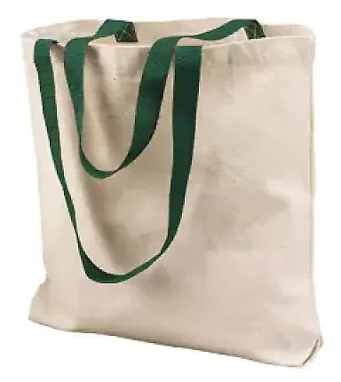 8868 Liberty Bags® Marianne Cotton Canvas Tote NATURAL/ FOR GRN front view