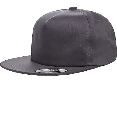 Yupoong-Flex Fit 6502 Unstructured Five-Panel Snap in Charcoal front view