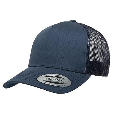 Yupoong-Flex Fit 6506 Retro Snapback Trucker Cap in Navy front view