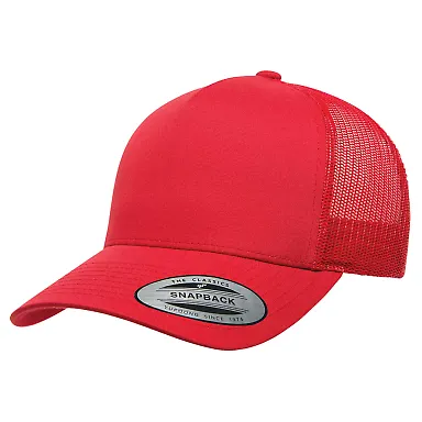 Yupoong-Flex Fit 6506 Retro Snapback Trucker Cap in Red front view