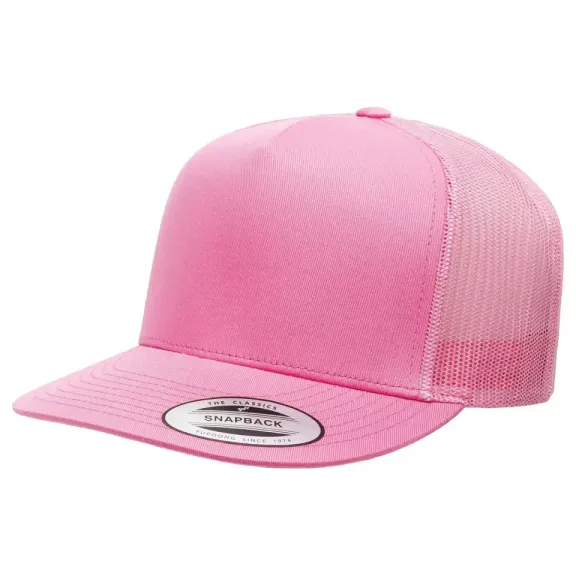 Yupoong-Flex Fit 6006 Five-Panel Classic Trucker C in Pink