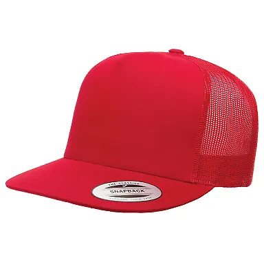 Yupoong-Flex Fit 6006 Five-Panel Classic Trucker C in Red front view
