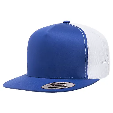 Yupoong-Flex Fit 6006 Five-Panel Classic Trucker C in Royal/ white front view