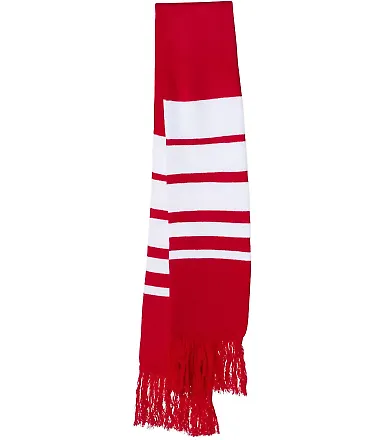 Sportsman SP07 Soccer Scarf Red/ White front view