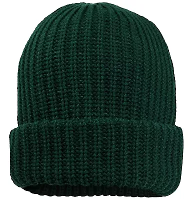 Sportsman SP90 12" Chunky Knit Cap in Forest green front view