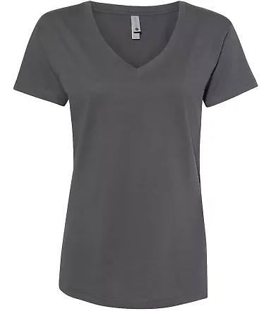 Next Level Apparel 3940 Ladies' Relaxed V-Neck T-S HEAVY METAL front view