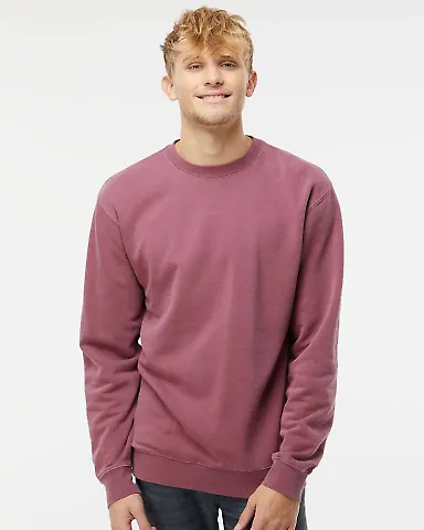 Independent Trading Co. PRM3500 Unisex Pigment Dye Pigment Maroon front view