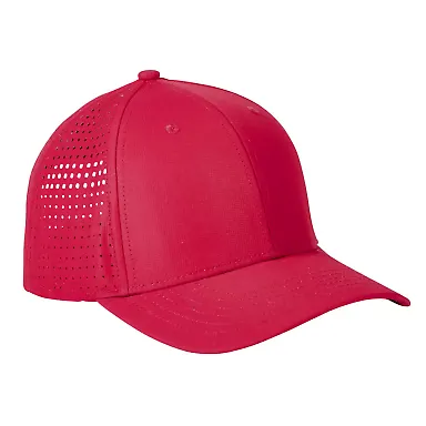 Big Accessories BA537 Performance Perforated Cap RED front view