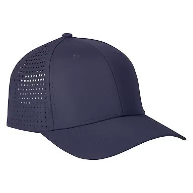 Big Accessories BA537 Performance Perforated Cap NAVY front view