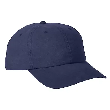 Big Accessories BA610 Heavy Washed Canvas Cap NAVY front view