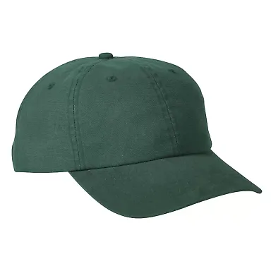 Big Accessories BA610 Heavy Washed Canvas Cap BOTTLE GREEN front view