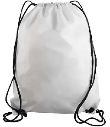 Liberty Bags 8886 Value Drawstring Backpack WHITE front view