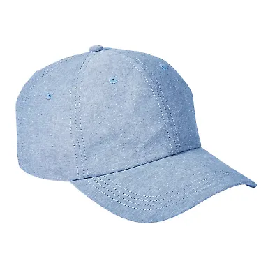 Big Accessories BA614 Summer Prep Cap in Blue chambray front view