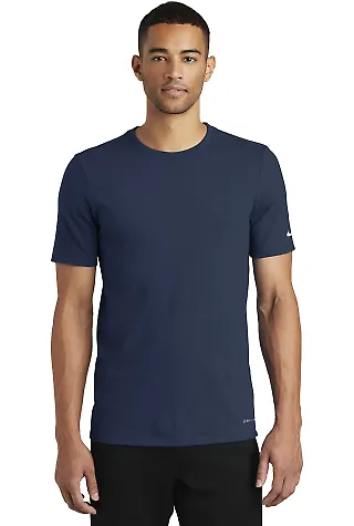 Nike BQ5231  Dri-FIT Cotton/Poly  Performance Tee College Navy front view