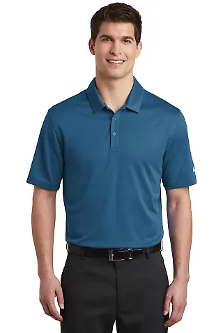 Nike AH6266  Dri-FIT Hex Textured Polo Court Blue front view