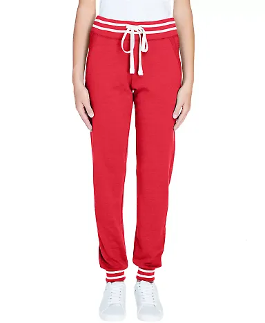 J America 8654 Relay Women's Jogger in Red front view