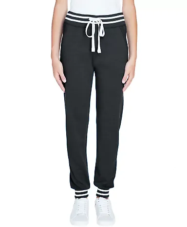 J America 8654 Relay Women's Jogger in Black front view