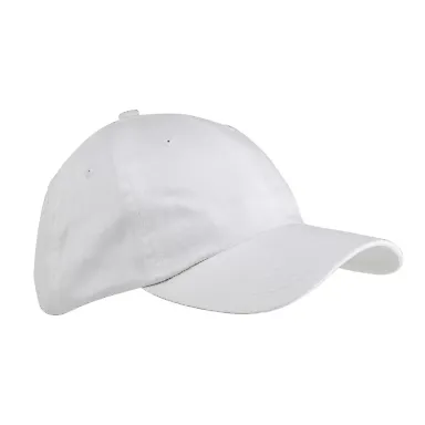 Big Accessories BX001 6-Panel Unstructured Dad Hat in White front view