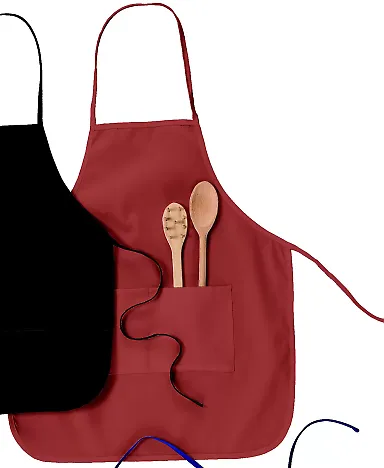 APR52 Big Accessories Two-Pocket 28" Apron RED front view