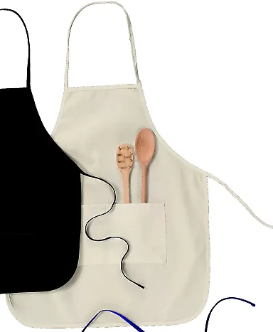 APR52 Big Accessories Two-Pocket 28" Apron NATURAL front view