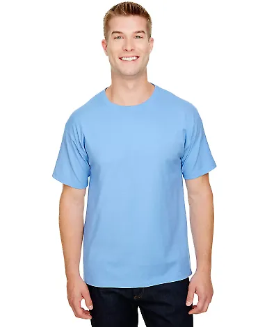 A4 Apparel N3381 Adult  Topflight Heather Performa LIGHT BLUE front view
