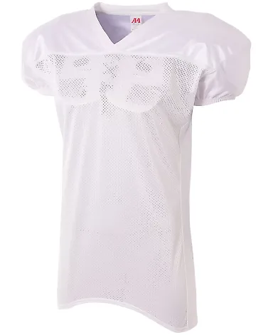 A4 Apparel N4242 Adult Nickleback Tricot Body w/ D WHITE front view
