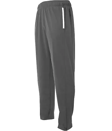 A4 Apparel N6199 Adult League Warm Up Pant GRAPHITE/ WHITE front view