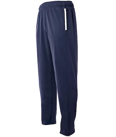 A4 Apparel N6199 Adult League Warm Up Pant NAVY/ WHITE front view