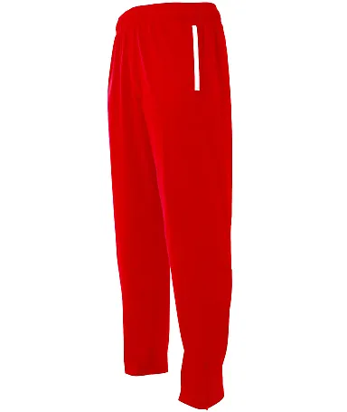 A4 Apparel N6199 Adult League Warm Up Pant SCARLET/ WHITE front view