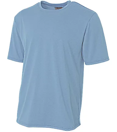 A4 Apparel NB3381 Youth Topflight Heather Performa LIGHT BLUE front view