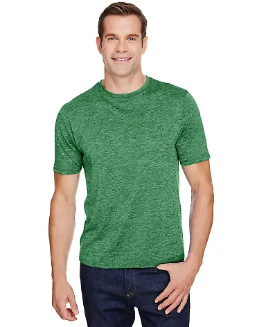 A4 Apparel N3010 Men's Tonal Space-Dye T-Shirt KELLY front view