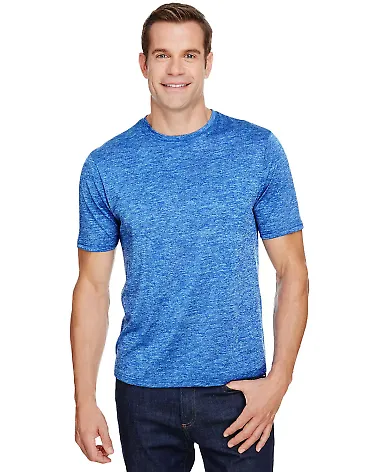 A4 Apparel N3010 Men's Tonal Space-Dye T-Shirt LIGHT BLUE front view