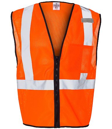 ML Kishigo 1519-1520 Class 2 Economy Vest with Zip Orange front view