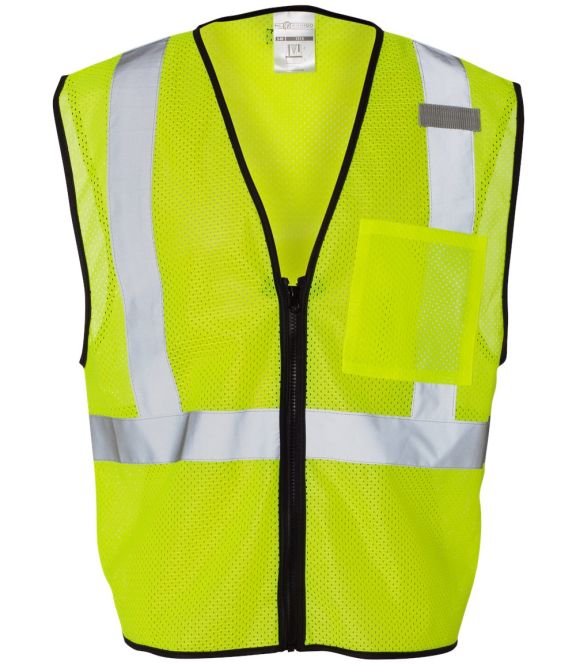ML Kishigo 1519-1520 Class 2 Economy Vest with Zip in Lime