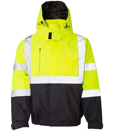 ML Kishigo JS121-122 Economy Bomber Jacket Lime front view
