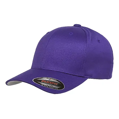 Yupoong Flexfit 6277 Wooly Combed Hat by Yupoong in Purple front view