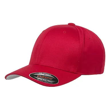 Yupoong Flexfit 6277 Wooly Combed Hat by Yupoong in Red front view