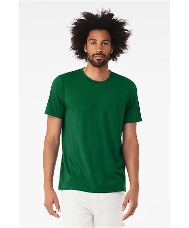 Bella Canvas 3413 Unisex Howard Tri-blend Wholesal in Solid kely trbln front view