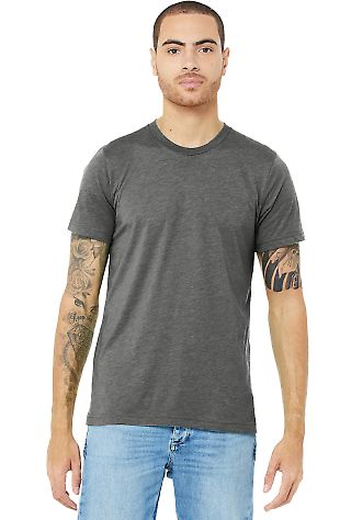 Bella Canvas 3413 Unisex Howard Tri-blend Wholesal in Grey triblend front view